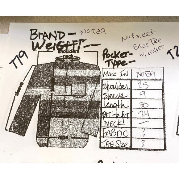 Wolves Moon Howl NO TAG NO Care Info Blue T shirt READ DETAILS - Picture 5 of 7